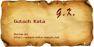 Gutsch Kata névjegykártya